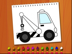 Coloring Book: Excavator Trucks